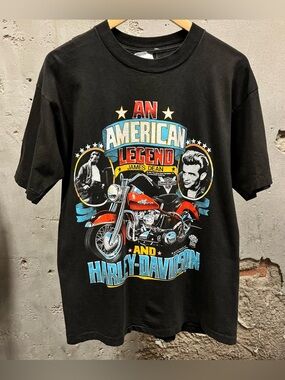 Vintage Harley Davidson American Legend James Dean 1987 Biker Shirt Holoubek XL
